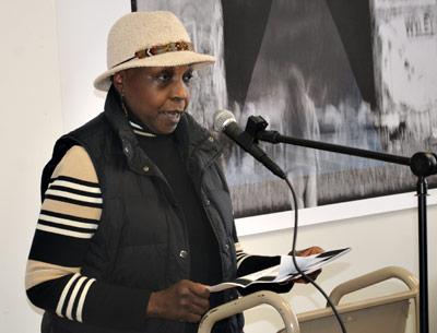 Gloria Primm Brown read Margaret Walker’s poem “For My People” during the African-American Read-In on Sunday at the John Jermain Memorial Library in Sag Harbor.