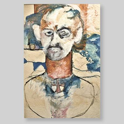 “Portrait of Phil Haffner” by Lori Weiss is on view in Tonic Artspace’s “Phenomena” exhibition at Kathryn Markel Fine Arts in Bridgehampton.