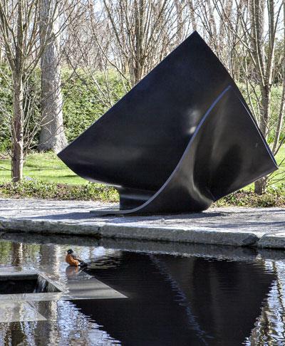 “Black Juba,” a cast fiberglass sculpture installed at the LongHouse Reserve in 2013