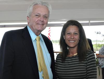 Greg Mansley of the East Hampton Town Republican Committee and Jaci Laborne toasted the G.O.P. during a cocktail party overlooking Three Mile Harbor at the Bay Kitchen Bar on June 4.