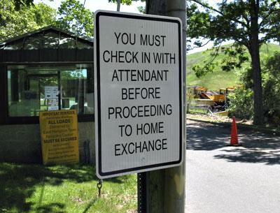 A home exchange area at the East Hampton Town Recycling Center on Springs-Fireplace Road has reopened on Fridays and Saturdays, subject to new oversight.