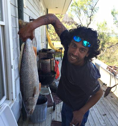 This beautiful weakfish was caught during an outing on the Moon Pie guided by Harvey Bennett of the Tackle Shop in Amagansett. On board were the light-tackle anglers James Hudgins, J.P. Harrell, and Oliver Saul, who caught it.