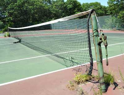 East Hampton Town is reviving plans for affordable condos at this former tennis court site on Accabonac Road in East Hampton.