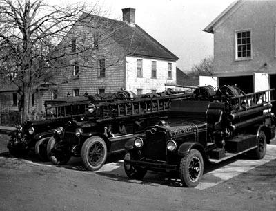 Amagansett’s first firehouse was a former Boy’s Club building on Main Street, behind the present site of Hampton Realty Group.