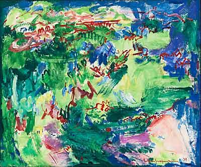 This abstract landscape, to be offered by Hollis Taggart Gallery at Art Southampton, is by Hans Hofmann, one of the 660 artists with work on view at the fair this weekend at the Elks Lodge grounds.