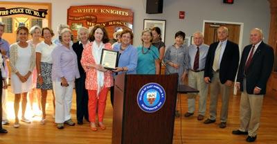 Barbara Borsack, East Hampton Village’s deputy mayor, and members of the village board congratulated the Garden Club of East Hampton on the occasion of its 100th anniversary at the board meeting last Thursday.