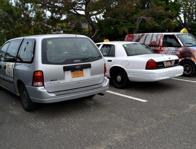 Some cab drivers choose to sleep in Montauk's public parking lots instead of heading home to points west and returning that night to seek more fares.