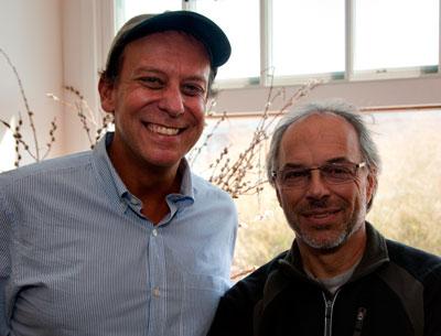 Paul Greenberg, left, the author of “American Catch: The Fight for Our Local Seafood,” led a panel discussion on sustainable fisheries. Carl Safina, an author and founder of the Safina Center at Stony Brook University, was among the panelists.