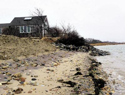 Erosion of the beach in front of her house at Lazy Point in Amagansett led Susan Knobel to ask the East Hampton Town Trustees, who own the land, to transfer her lease to a lot on higher ground.