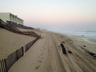 A state review has said that a plan to bolster the Montauk oceanfront with 14,000 sandbags will not have a harmful effect on the environment.