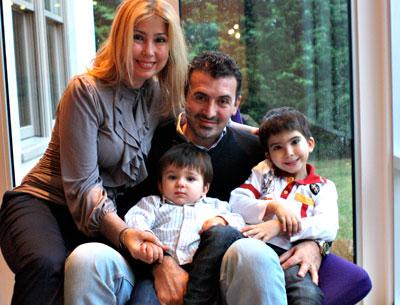 Ayse and Murat Secim, with their sons, Atilla, 5, and Cengiz, 19 months, lived in Saudi Arabia before relocating to East Hampton this summer.