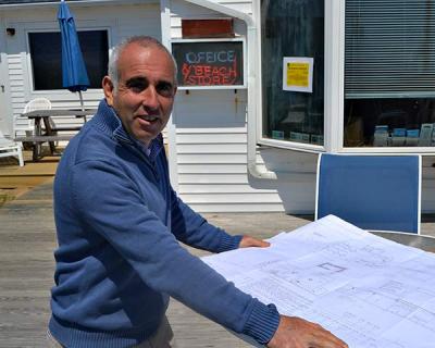 Jay Schneiderman envisions seating for up to 60 patrons in a new restaurant at the Breakers Motel.