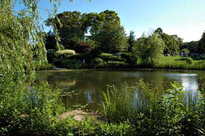 The pond at the Sender estate in Noyac, which on Sunday will host this year’s Planned Parenthood benefit