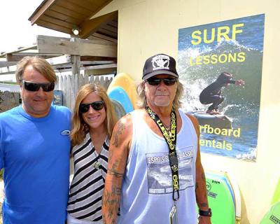 Craig Lieder Jr., Lourdes Lieder, and Craig Lieder Sr. of the Sunset Surf Shop have opened the Montauk Surf Shop in the space that was once Ronnie’s Deli.