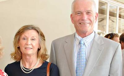 Margaret Turner, a candidate for the East Hampton Town Board, and Tom Knobel, candidate for supervisor, greeted supporters at the East Hampton Republican Committee’s meet-the-candidates event last Thursday at East Hampton Point restaurant.