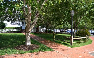 This corner of Amagansett Square may be the home of the first public restrooms in the hamlet’s business area.