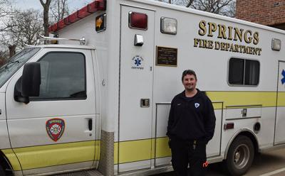 The Springs Fire District hired David Baumrind as its first paid emergency medical services provider. Mr. Baumrind will also supervise the program. He started work on Monday.