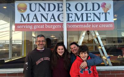 Dave and Maureen Rutkowski, with their children, Alexandra and John, former owners of John’s Drive-In in Montauk, are the owners once again.