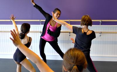 Laura Sisco led a dance class at her Creative Edge Studio, which she opened in Montauk last fall.