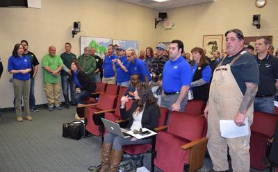 Members of the Southampton Civil Service Employees Association filled the Town Hall meeting room last week in support of a settlement agreement reached with Supervisor Jay Schneiderman, despite objections from other members of the board and the town highway superintendent.