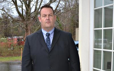 Robert Anderson, an employee of the Sloppy Tuna bar in Montauk, outside East Hampton Town Justice Court on Monday, where he was fined $7,500 to settle noise violation charges.