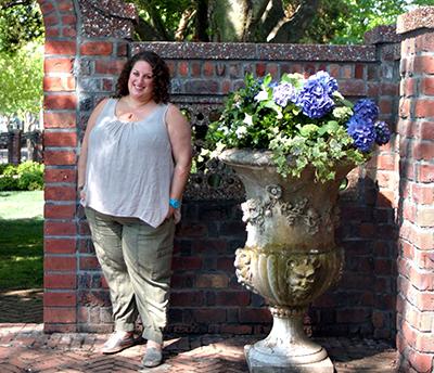 Amy Kirwin enjoyed an unseasonably warm spring day on the front steps of the Southampton Arts Center, where she was recently named director of programs.