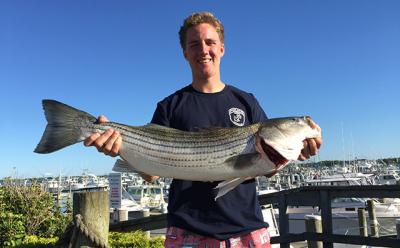 Jack Gaffney caught a 33-inch striper last week off Montauk Point.