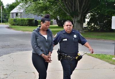 A homeless woman lately of the Bronx was charged with grand larceny after allegedly driving off in a Mercedes-Benz that had been parked on Ocean Avenue last week.