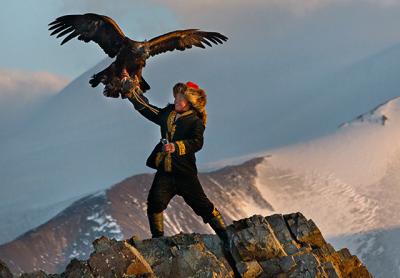 “The Eagle Huntress” is the story of Aisholpan, a 13-year-old who breaks gender barriers by becoming the first female eagle hunter in 12 generations of her Kazakh family.