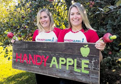 Debbie Blake-Frasca and her daughter, Megan Morici, invented the Handy Apple, an apple holder for children.