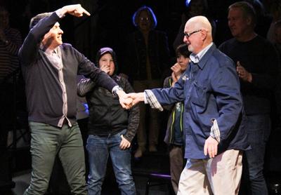 Andrew Lippa and Jules Feiffer celebrated at Bay Street Theater after the reading of Mr. Feiffer’s “The Man in the Ceiling” at last year’s New Works Festival. Mr. Lippa wrote the music and lyrics. 	Bay Street Theater