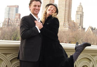 Jim Wright and Ashley Bell enjoyed a carefree moment in Central Park.