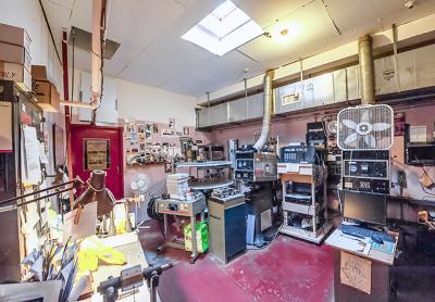 Inside the projection booth at the old Sag Harbor Cinema.