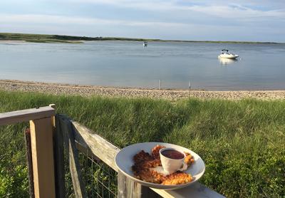 Where better to enjoy a plate of Thai corn cakes with sweet chili sauce than overlooking the water?