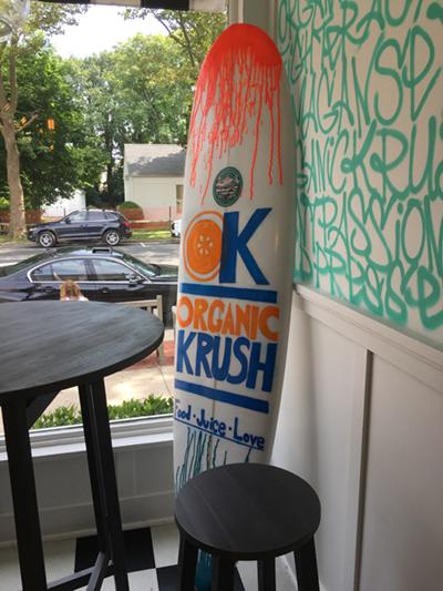 Organic Krush has moved into the old Mary’s Marvelous space in Amagansett.