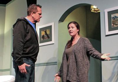 Edward A. Brennan and Carolann DiPirro star in “Clever Little Lies” at the Hampton Theatre Company in Quogue.