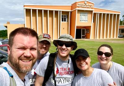 With Team Rubicon, a veterans’ group that deploys for rapid emergency response, Denise Schoen, at right, worked on a medical team in Puerto Rico.