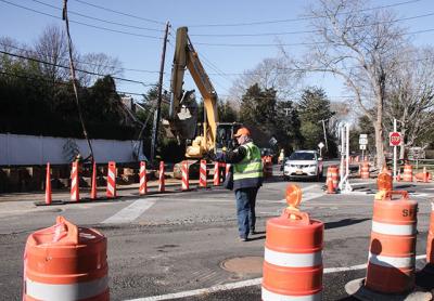 Work is underway, but a roundabout at the intersection of Buell and Toilsome Lanes in East Hampton Village is now scheduled for completion in the spring.