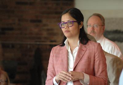 Nadine Trinh, an attorney with the firm Jackson Lewis, offered insights on current immigration regulations affecting employers during an East Hampton Business Alliance breakfast at Cittanuova last week.