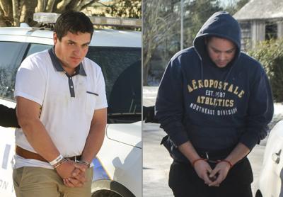 East Hampton Village police charged Carlos Andres Yara-Gonzalez of Springs, left, with drunken driving and resisting arrest late on New Year’s Eve. Kyle A. Booth of Carmel, N.Y., and Montauk, right, was arraigned Tuesday in East Hampton Town Justice Court on felony drunken driving charges.