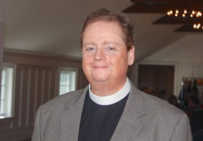 The Rev. Donald P. Hammond, interim pastor at the Amagansett Presbyterian Church, was feted after his first service there on Sunday.