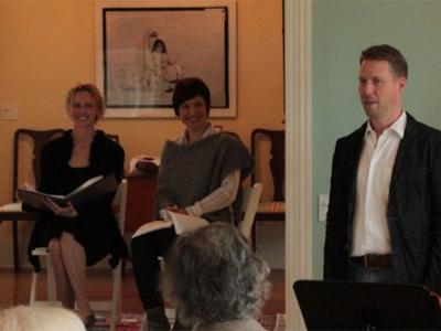 A reading of Dennis Moritz's play "Hungry Heart" took place in a Sagaponack living room recently.