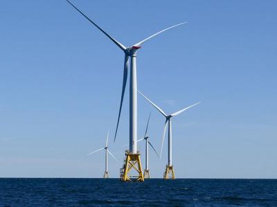 Deepwater Wind's Block Island Wind Farm has been in operation since late 2016. The company is seeking local approval to bring a power cable ashore in East Hampton Town.