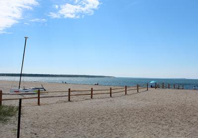 A fence erected on the beach at the end of Flaggy Hole Road in Springs was put in the wrong place and will soon be moved.