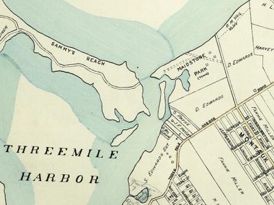 Once known as Franklin Farm, Maidstone Park, already called that in a 1916 Suffolk atlas, above, was a gift to the people of East Hampton from the Gallatin family.