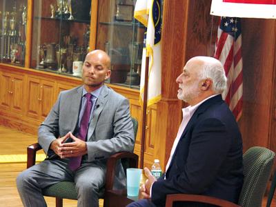 Councilman David Lys, who hopes to hold on to his seat and win the Democratic primary, and David Gruber, who is challenging him for the Democratic nomination, debated the issues in an event sponsored by the East Hampton Group for Good Government on Tuesday.