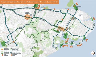 Among the recommendations in a draft study for Springs — prepared by Dodson & Flinker, Arts & Sciences, RKG Associates Inc., and L.K. McLean Associates — are interlocking bicycle paths and hiking trails, to provide easier ways to get around without a car, as well as recreational access to the waterfront at Three Mile Harbor and Accabonac Creek.