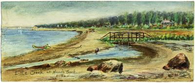 A landscape painting by the late Annie Cooper Boyd shows a small stream that was called Little Cream making its way through a marsh by Havens Beach. Both the marsh and the stream are long gone.