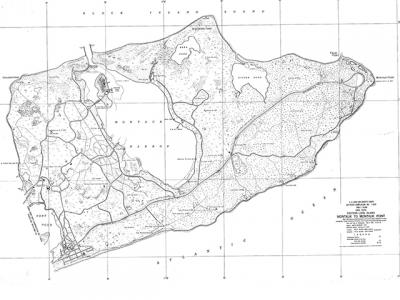 A United States Coast and Geodetic Survey map from 1932-33 shows a much more ample Montauk Point than the one that exists in front of the lighthouse today.