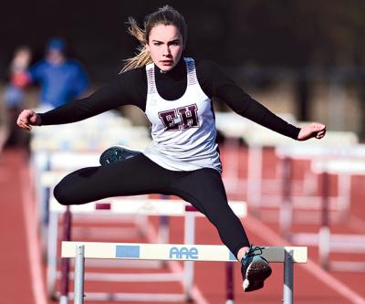 Grace Brosnan, a Pierson ninth grader, won the 110-meter high hurdles and was second in the high jump in the April 3 girls track meet here with Sayville.